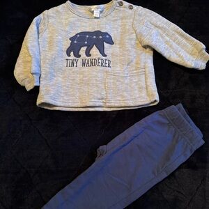 Gray and Blue Kids Bottoms Set